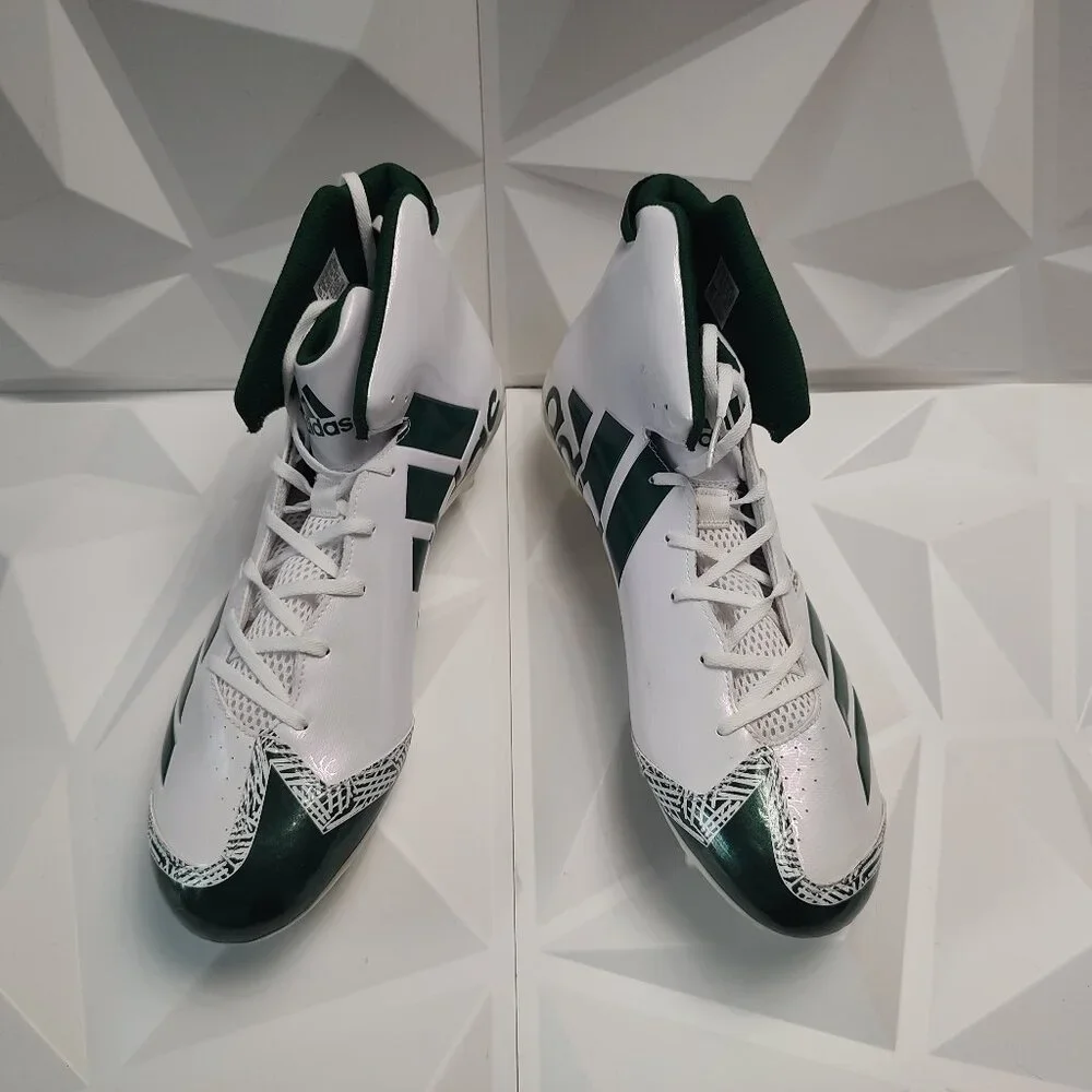 Adidas Mens Football Cleats 17 White Green Shoe Lacrosse Freak X Carbon High - Picture 5 of 15